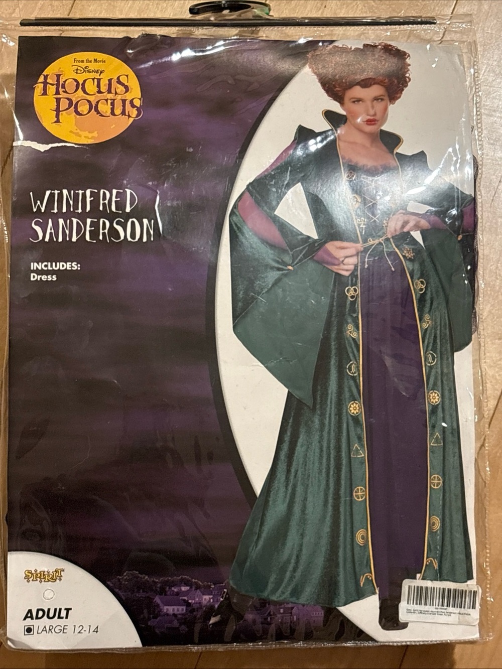Disney Hocus Pocus Winifred Sanderson Costume Adult Sz Large L Halloween